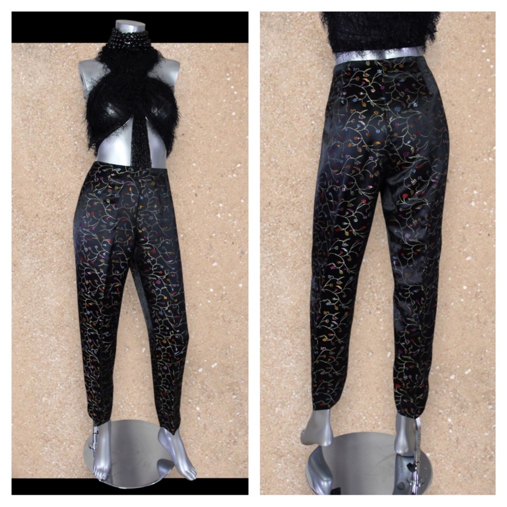 TAO Floral Embroidered High-rise Retro Bohemian Trousers